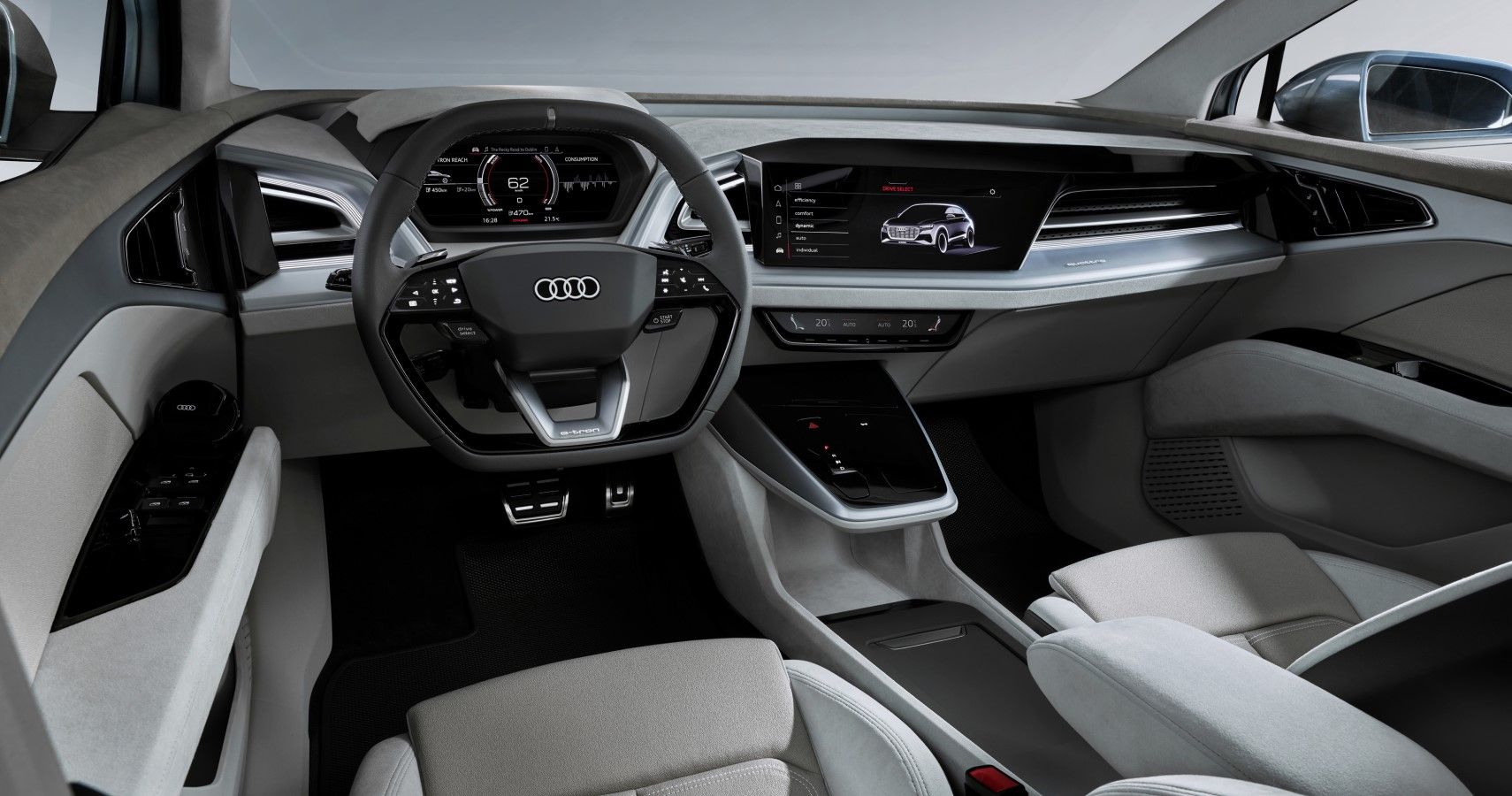 2021 Audi Q4 E-Tron front row seating view