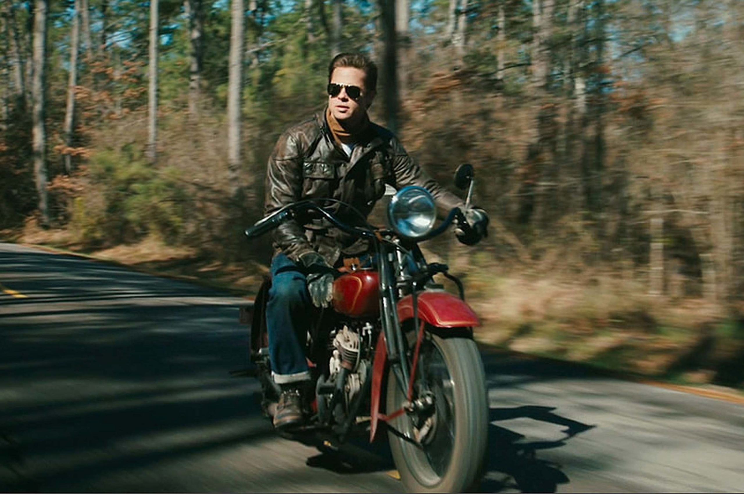 Brad Pitt on a bike