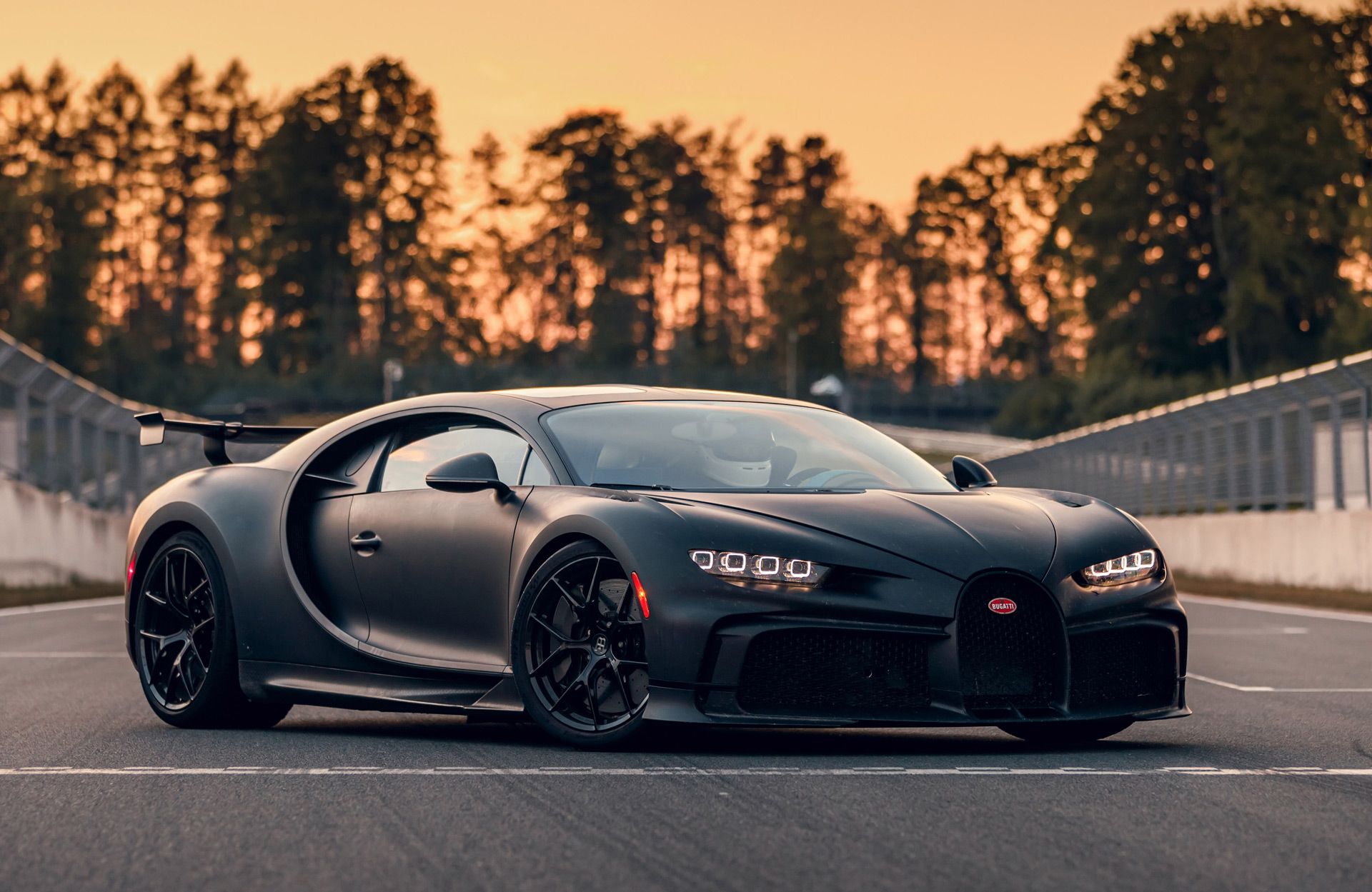 Bugatti Chiron parked on the road
