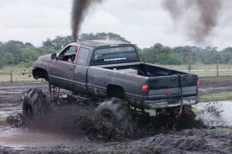 The Dirt Every Day diesel Dodge Ram mud bogging in Florida