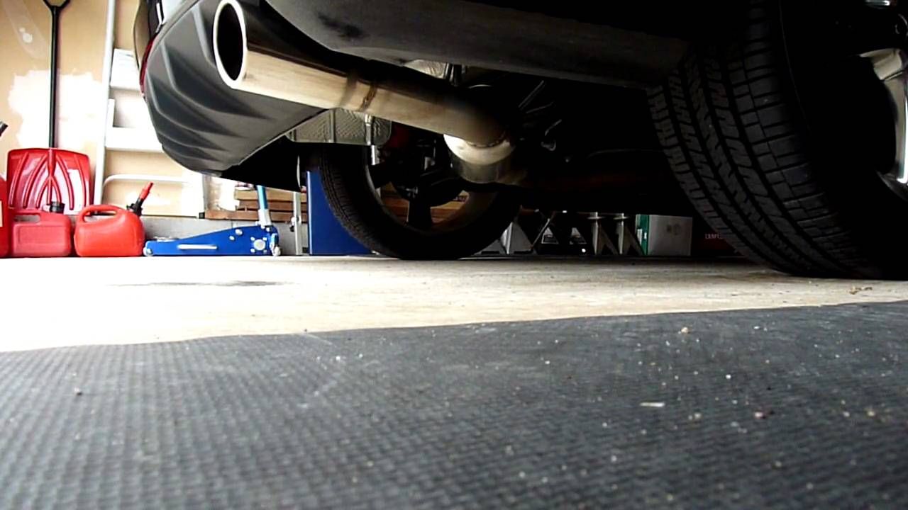 A performance exhaust for a Dodge Caliber