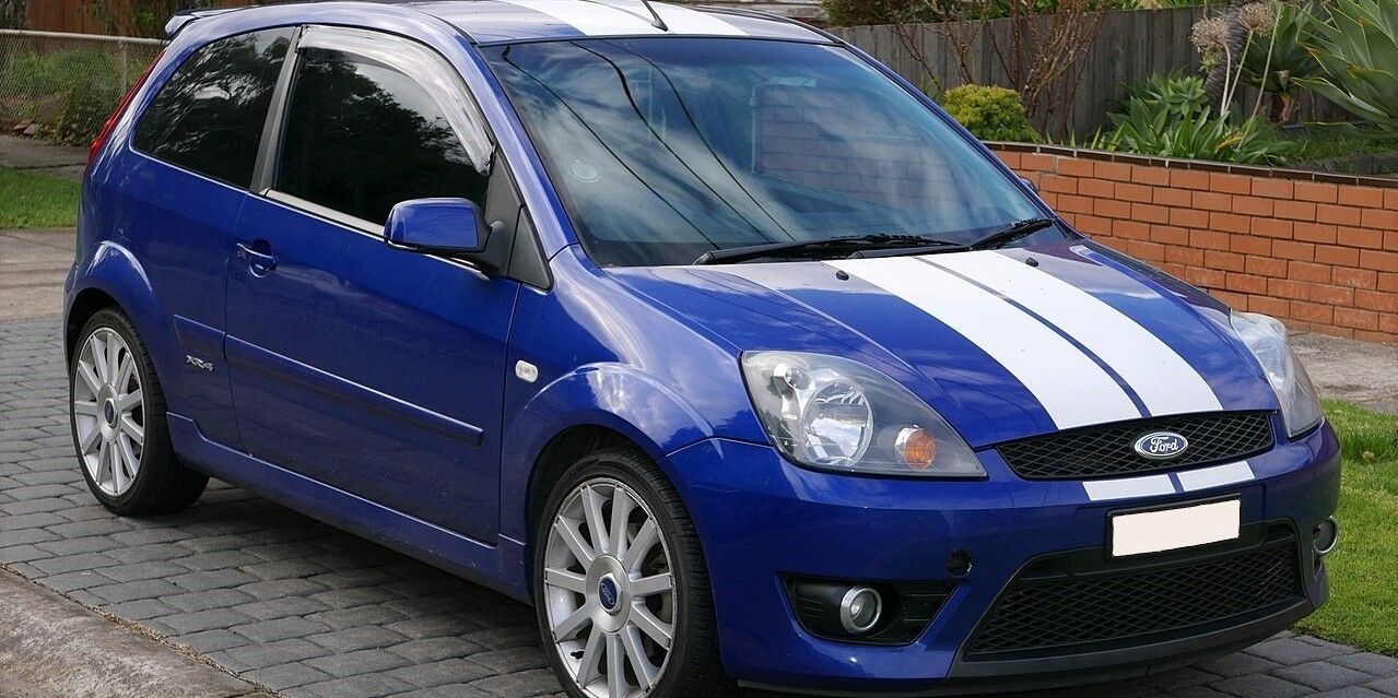 ord Fiesta Fifth Generation Blue With White Stripes