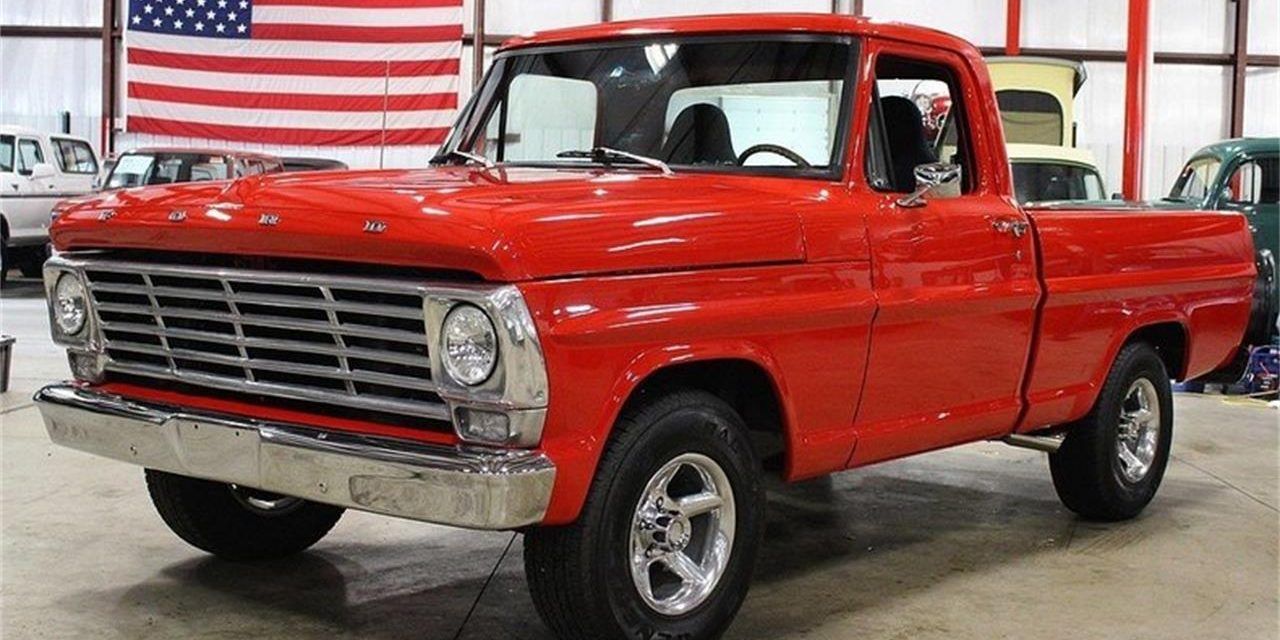 Red F100 Ford Truck