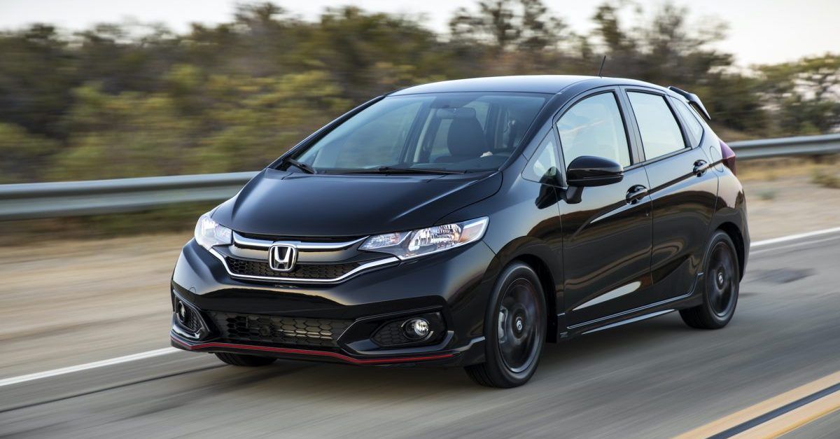 2019 Honda Fit on the highway