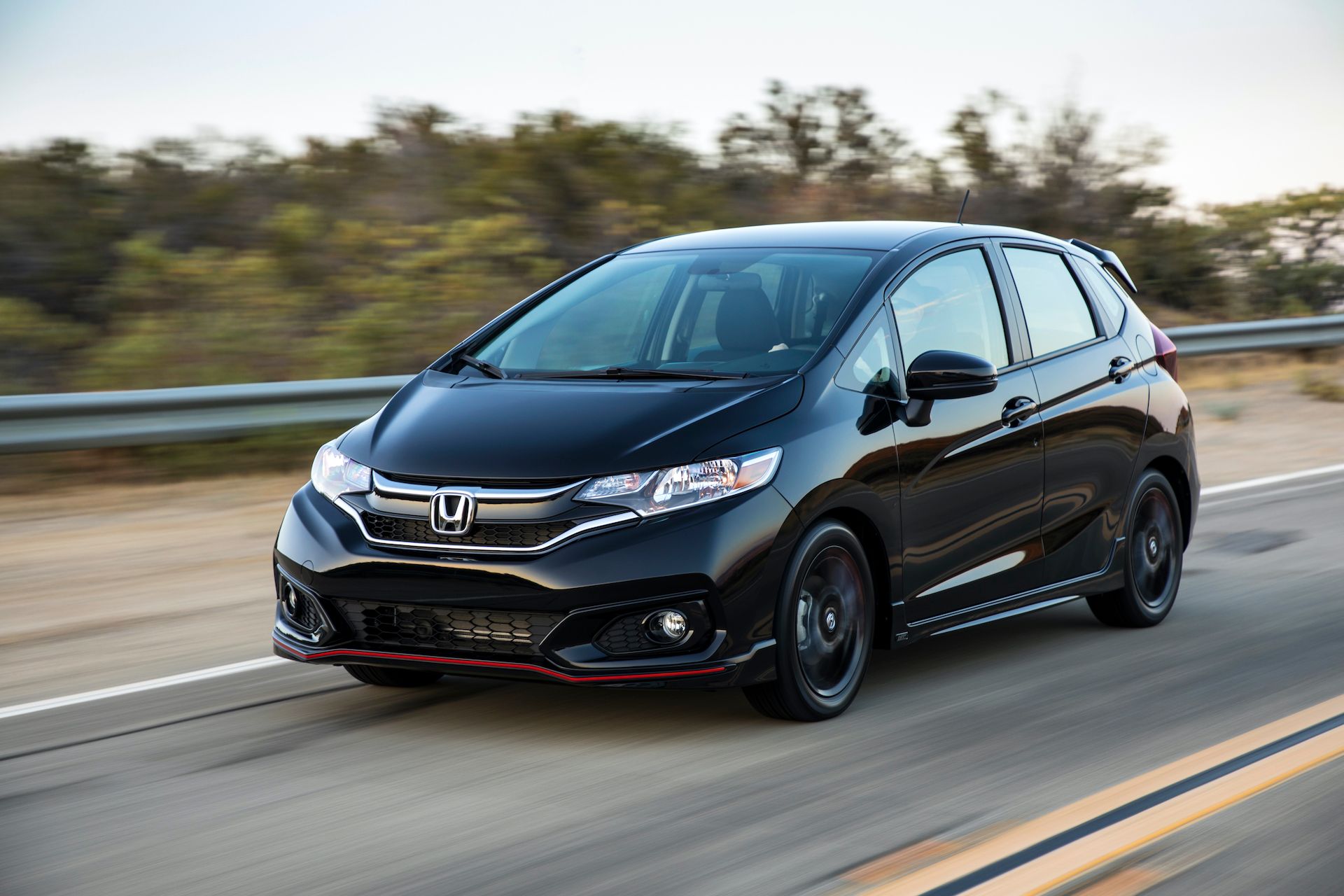 2019 Honda Fit on the highway