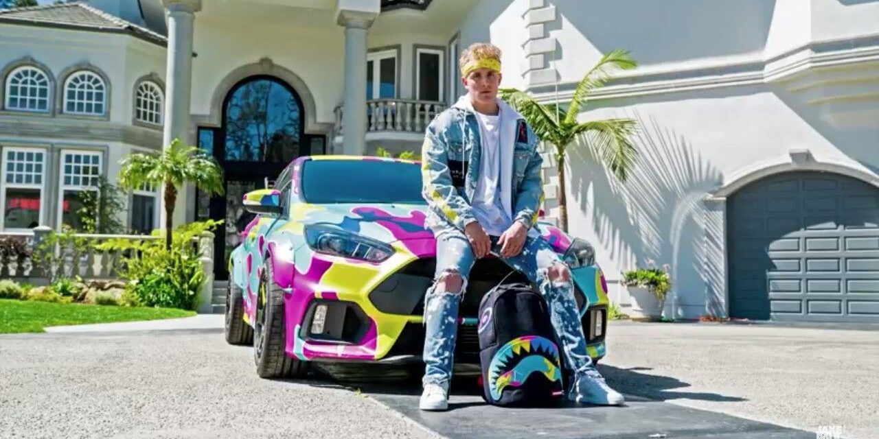 Jake Paul's modified wrapped Ford Focus