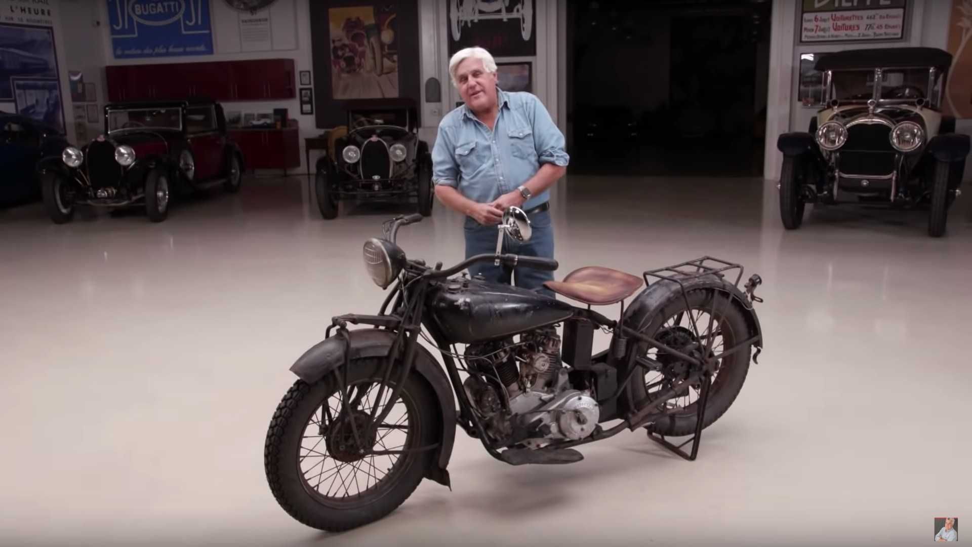 Jay Leno with his bike