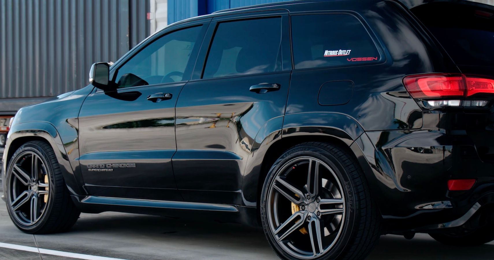 BlackedOut Jeep Trackhawk Gets 22Inch Vossen Wheels For Giveaway