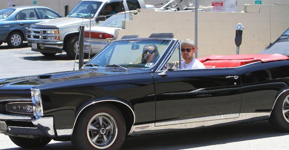 Justin Timberlake with his classic pontiac GTO