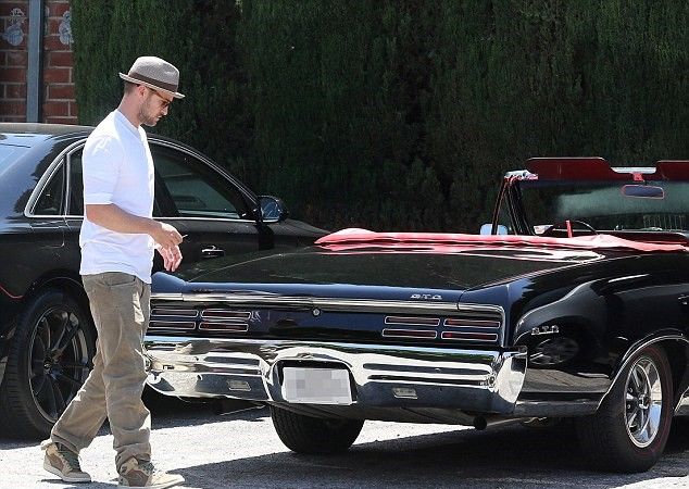 Justin Timberlake with his classic pontiac GTO
