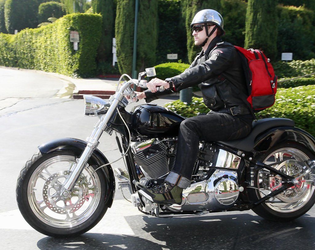 Justin Timberlake on a bike