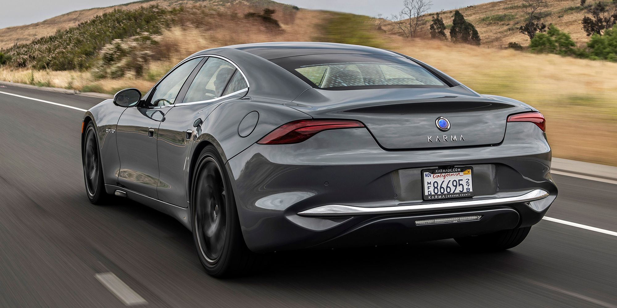 The rear of the Revero on the move