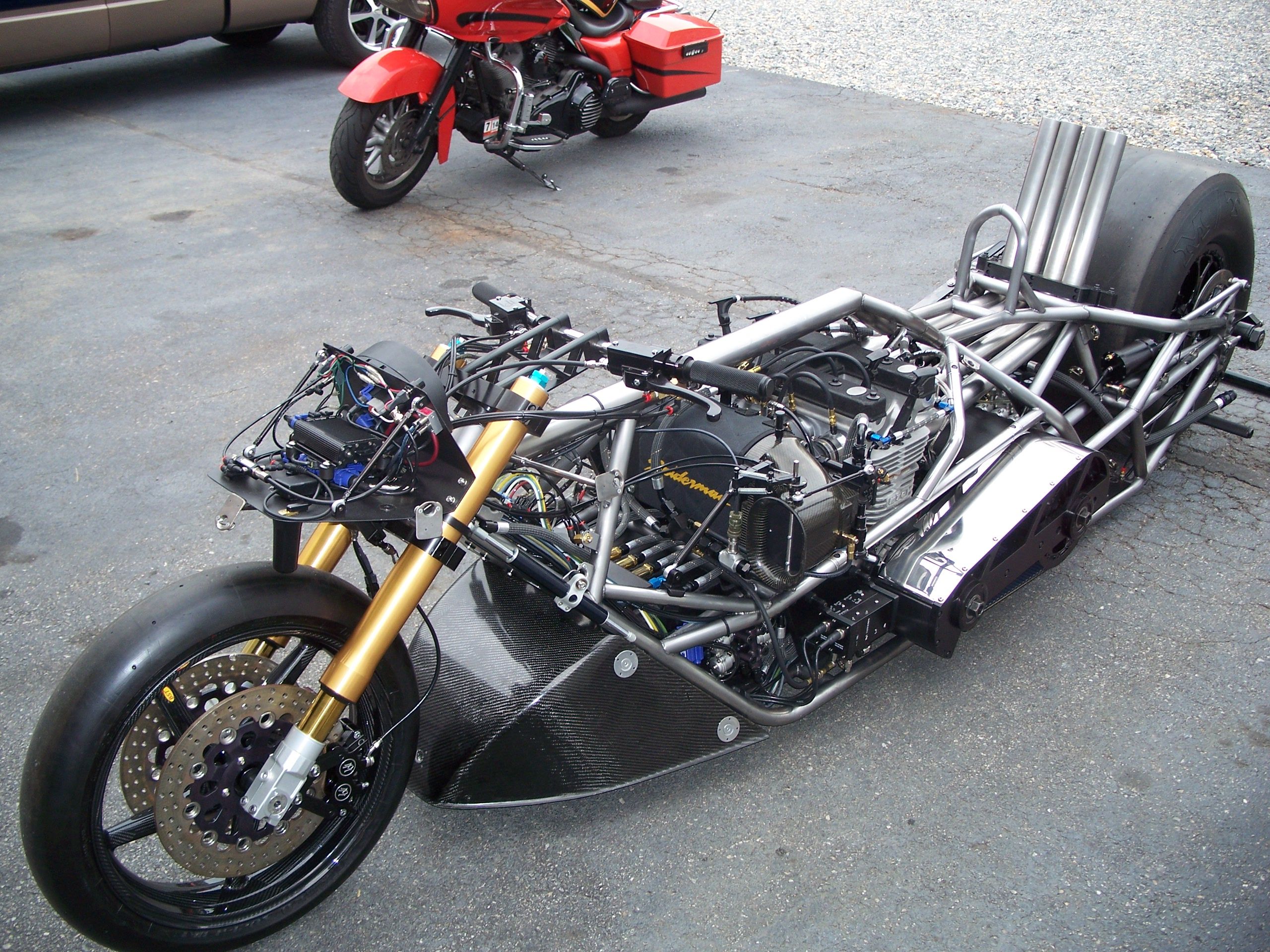 Larry ‘Spiderman’ McBride’s Top Fuel bike's chassis