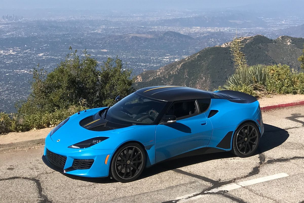 Lotus Evora parked on the road