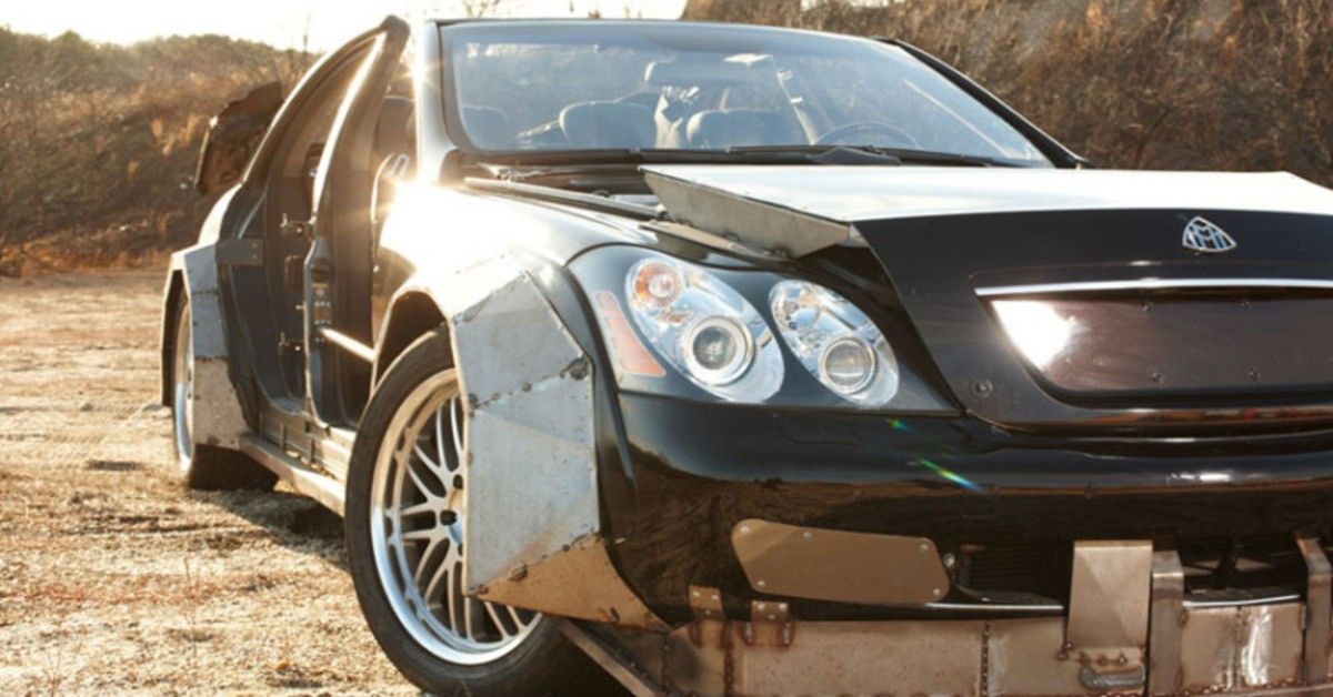 A photo of the black Maybach 57 used in the music video Otis
