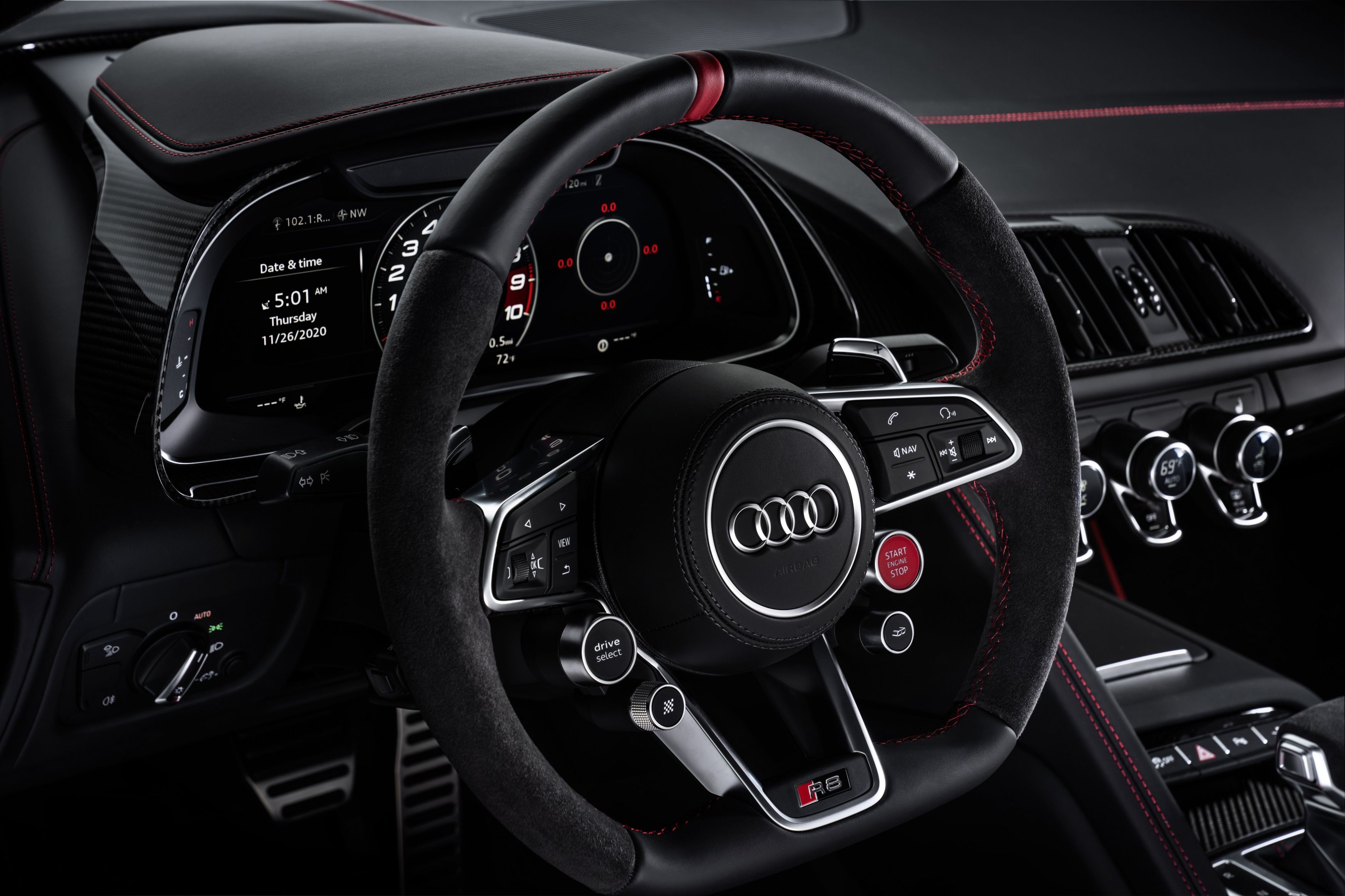 Cockpit of the Audi R8 Panther Edition
