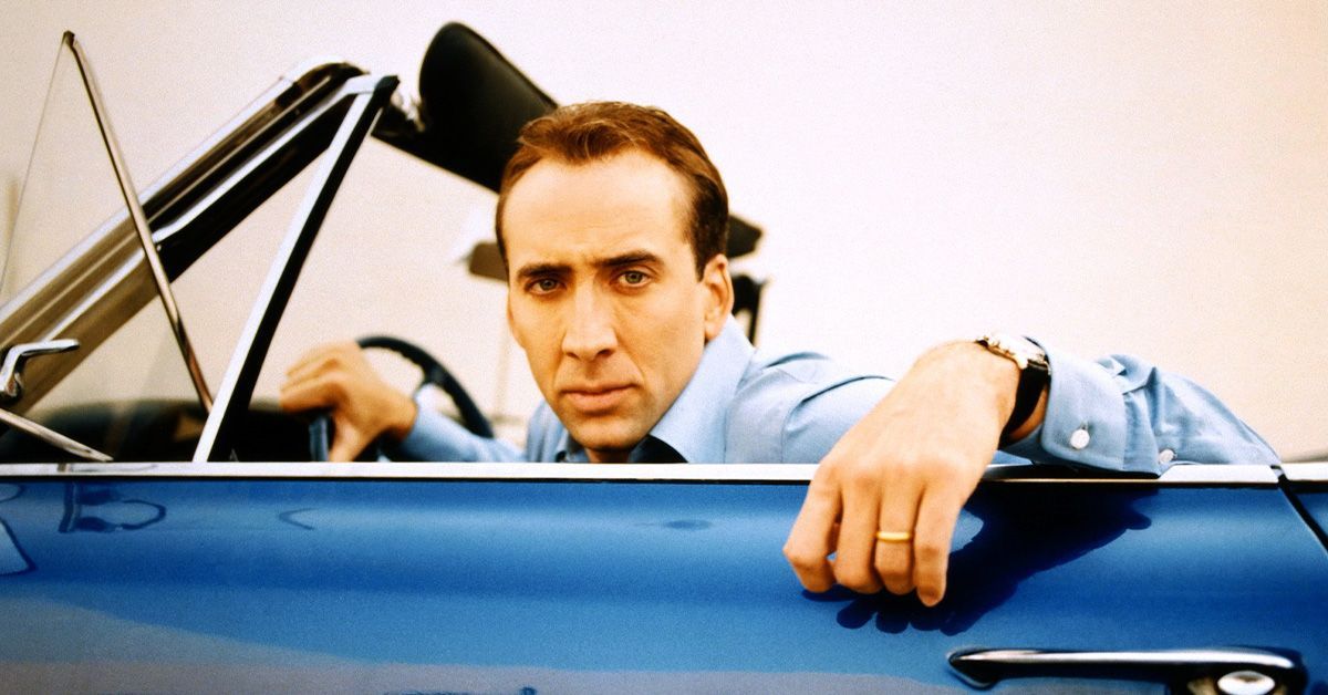 Nicolas Cage in a car