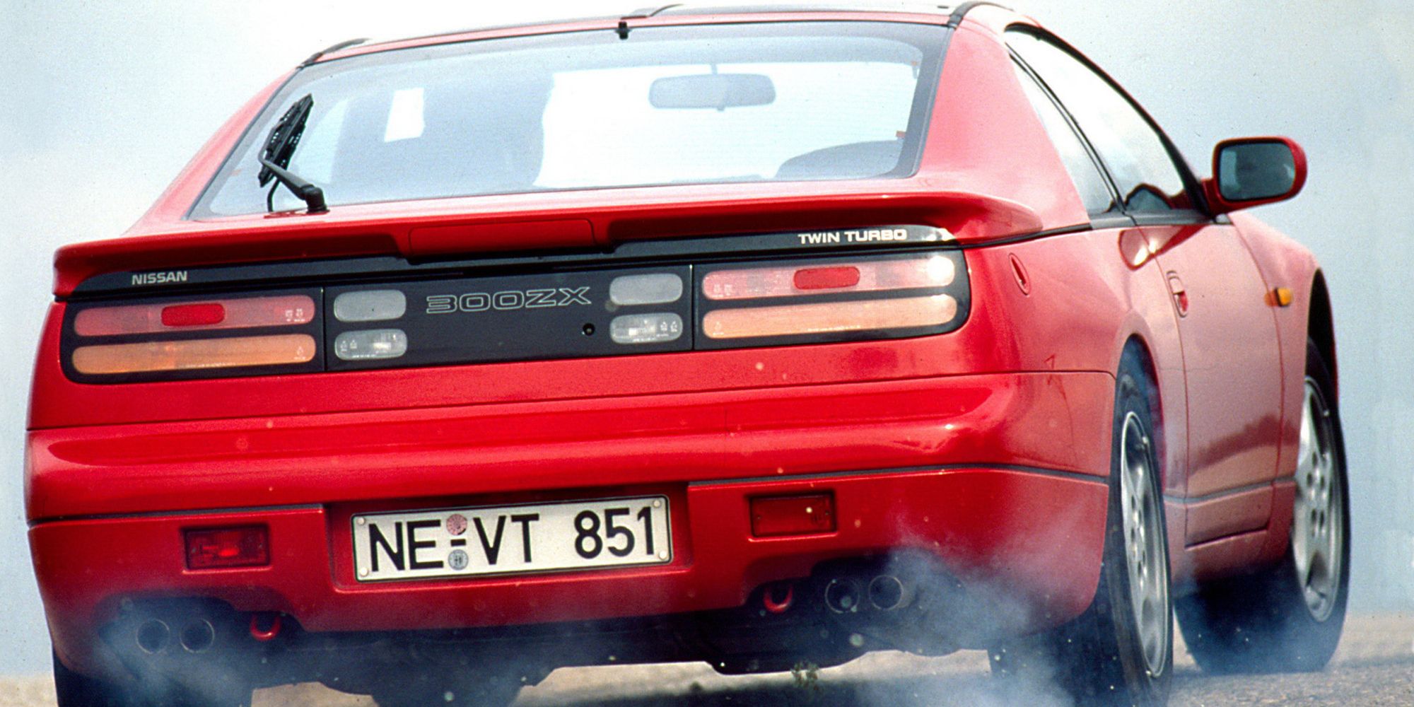 The 300ZX doing a burnout