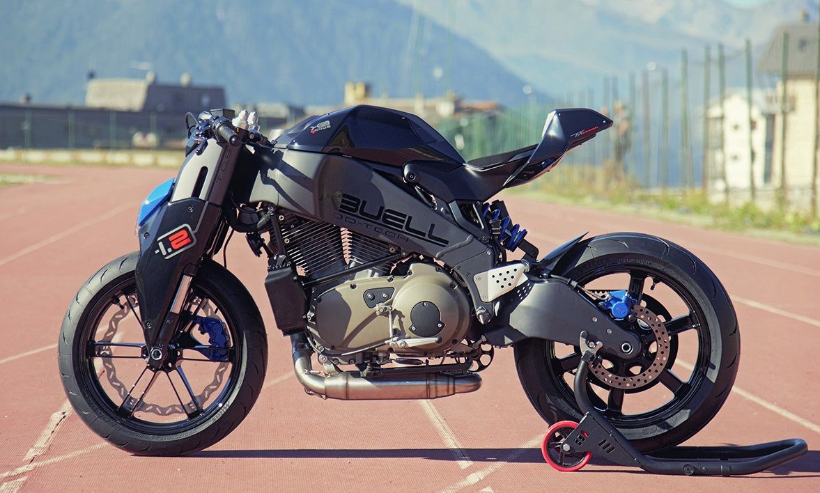 a bike fully transformed with the Paolo Tex Design XB Buell XB12 Kit