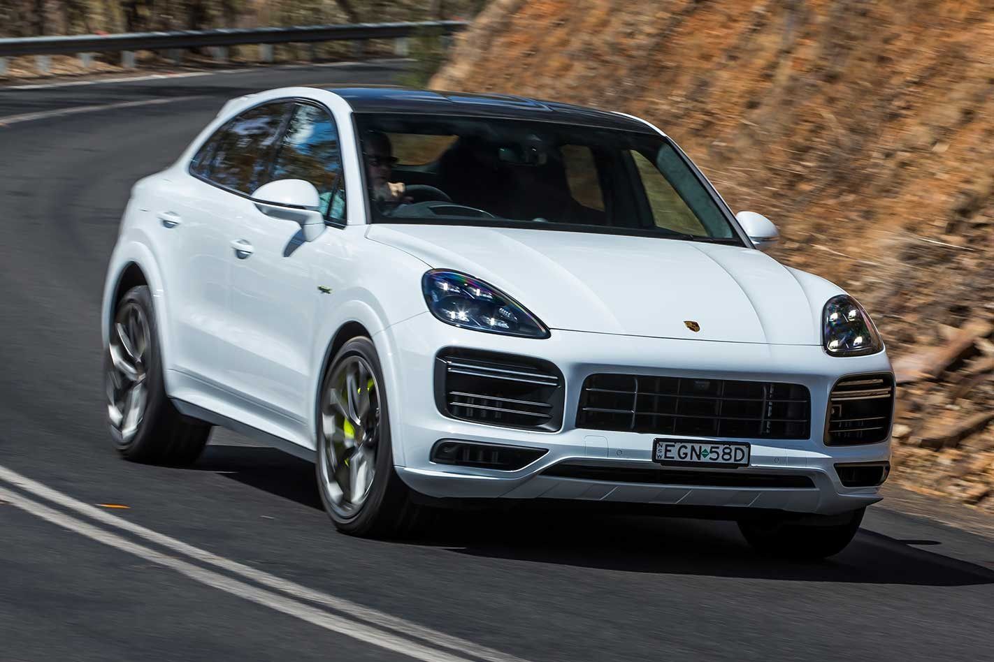 Porsche Cayenne Turbo S E-Hybrid Coupe on the highway