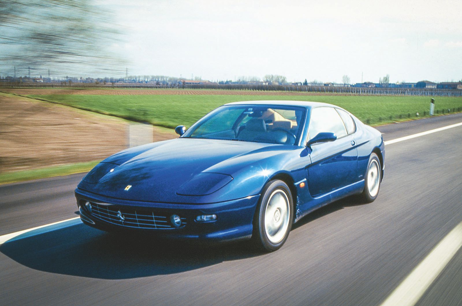 blue Ferrari 456 GT
