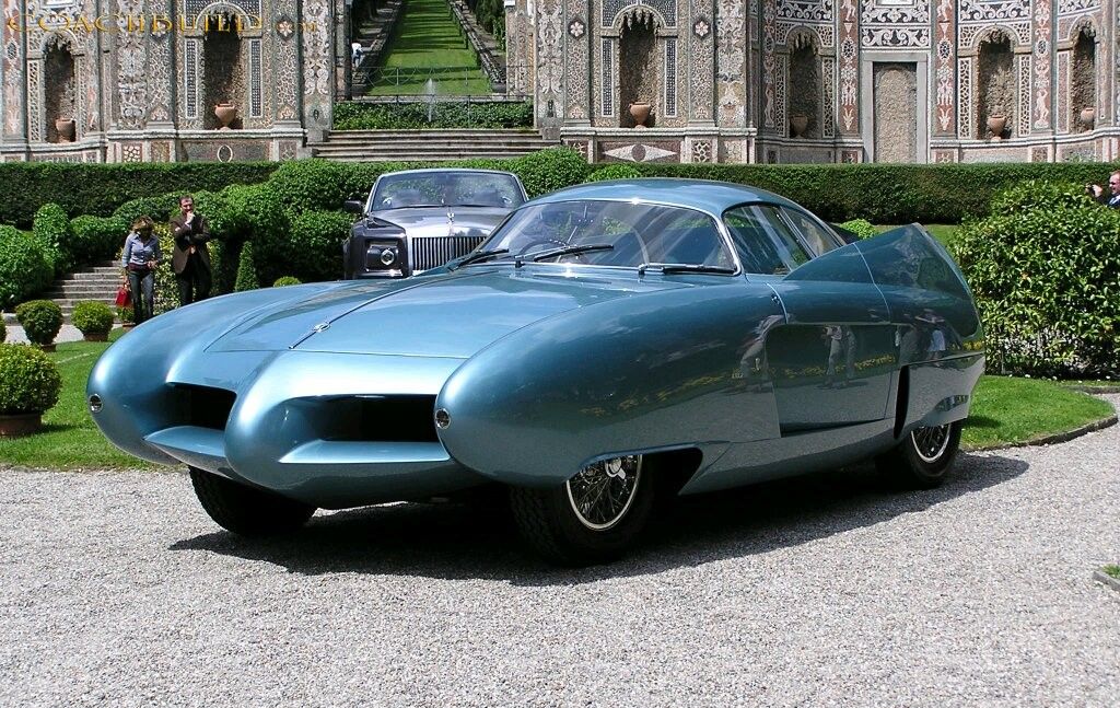 1954 Alfa Romeo B.A.T. 7 parked outside