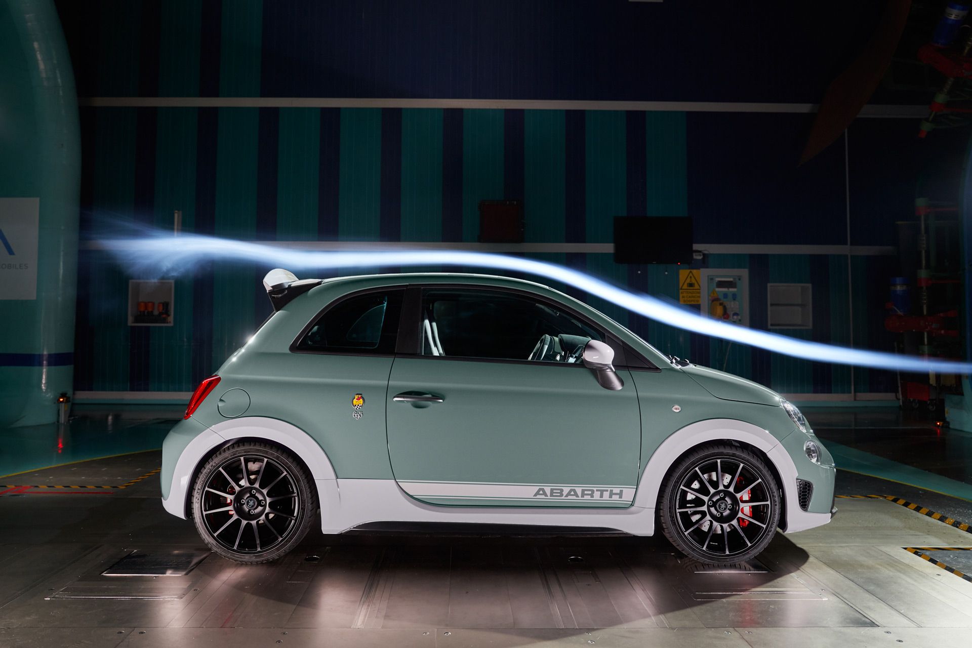 2016 Fiat 500 Abarth Green side view
