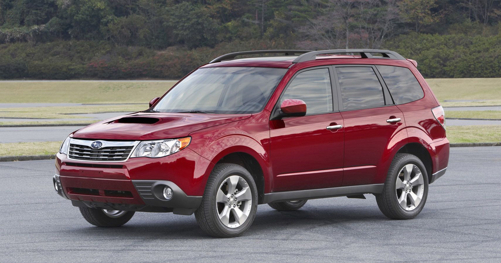 Red 2010 Subaru Forester Front 3/4 View