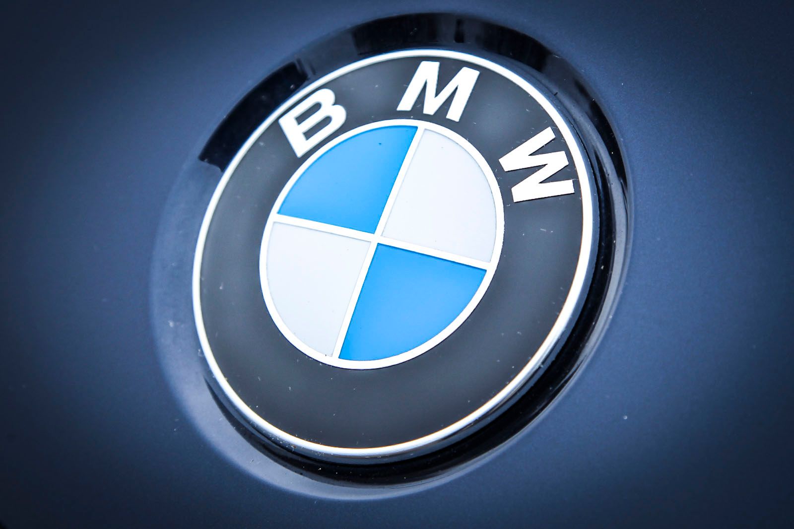 BMW logo on car