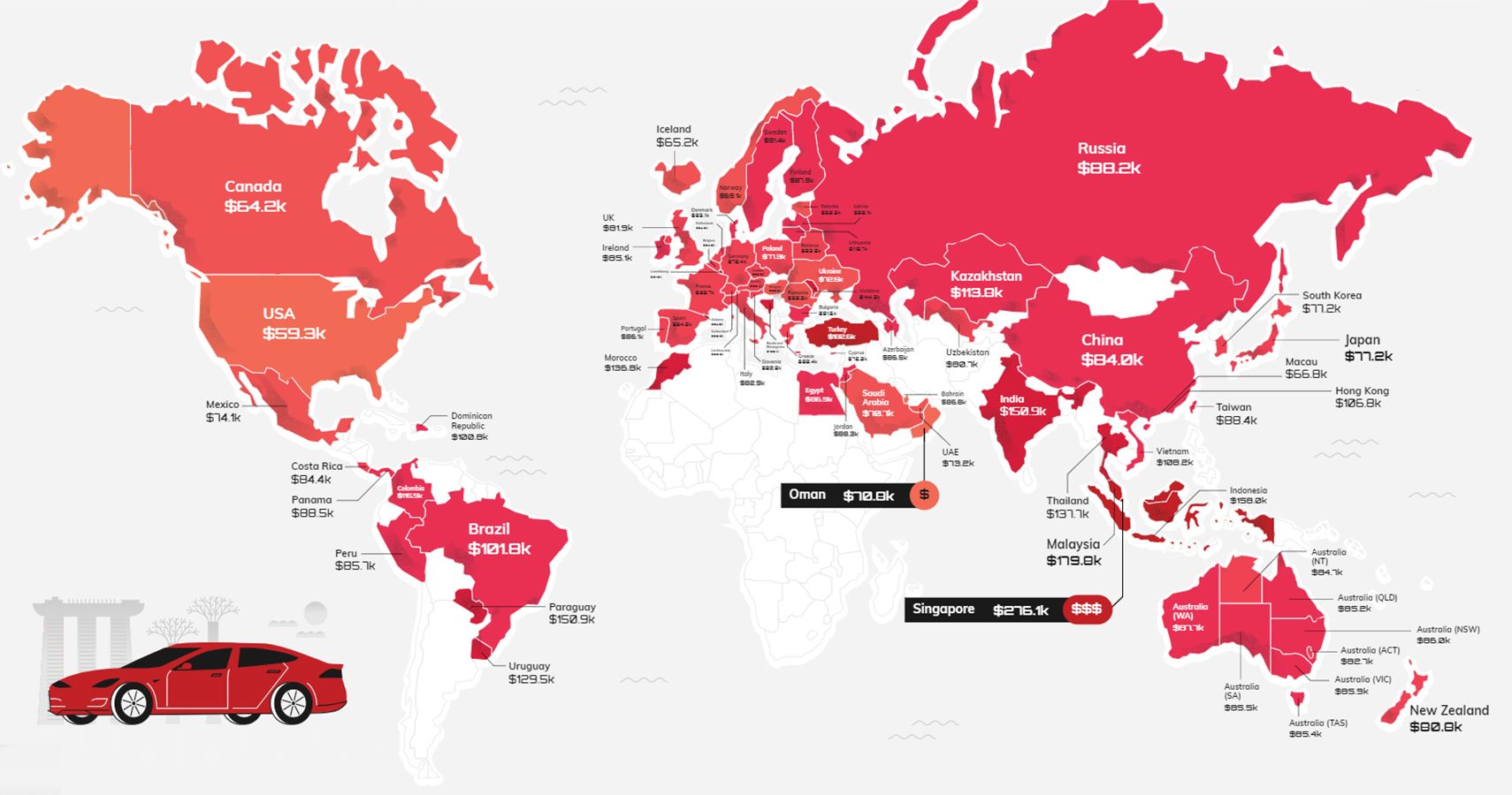 Teslas Are Most Affordable And Expensive In These Countries