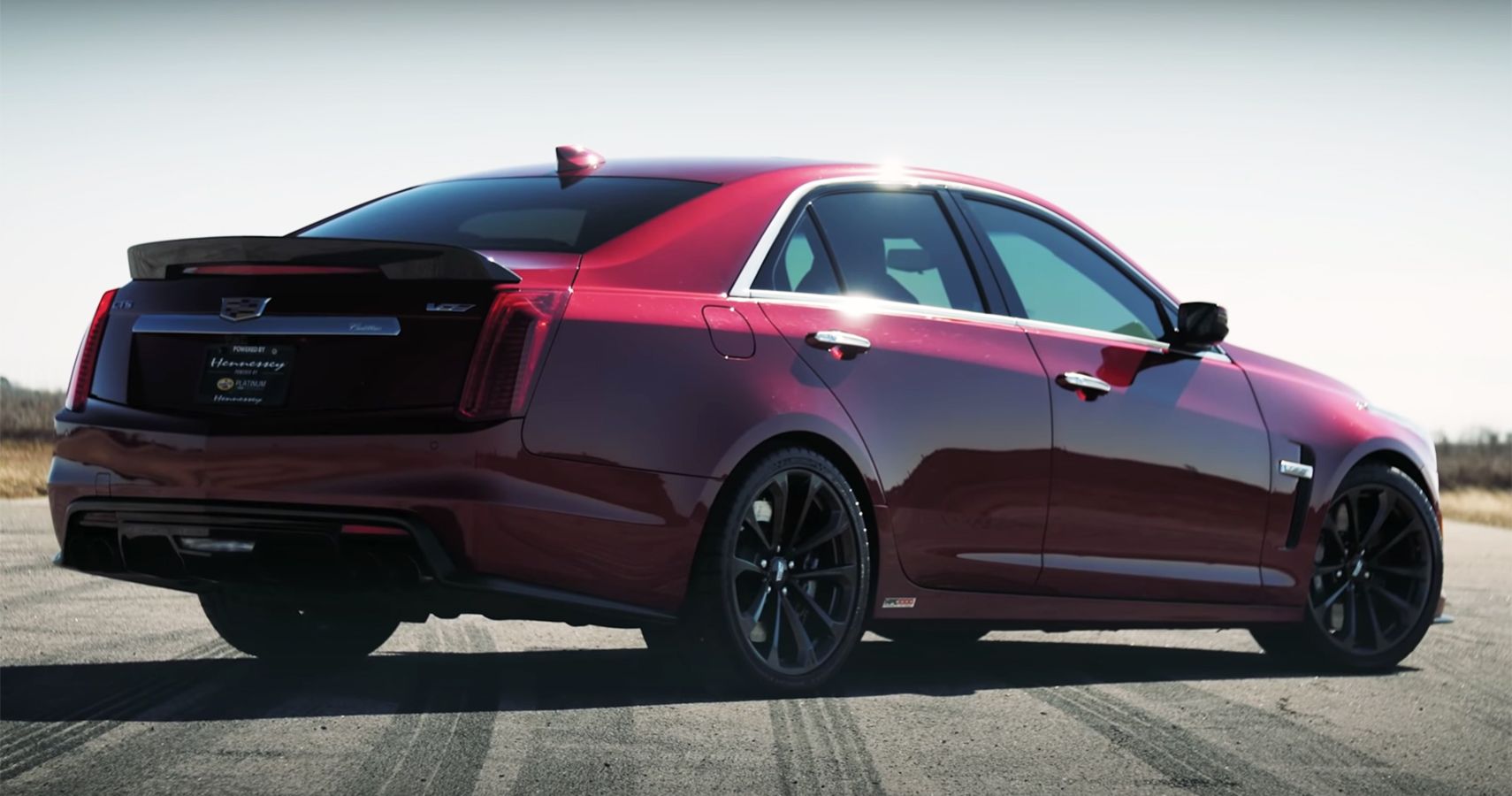 red Cadillac CTS-V HPE1000 quarter rear