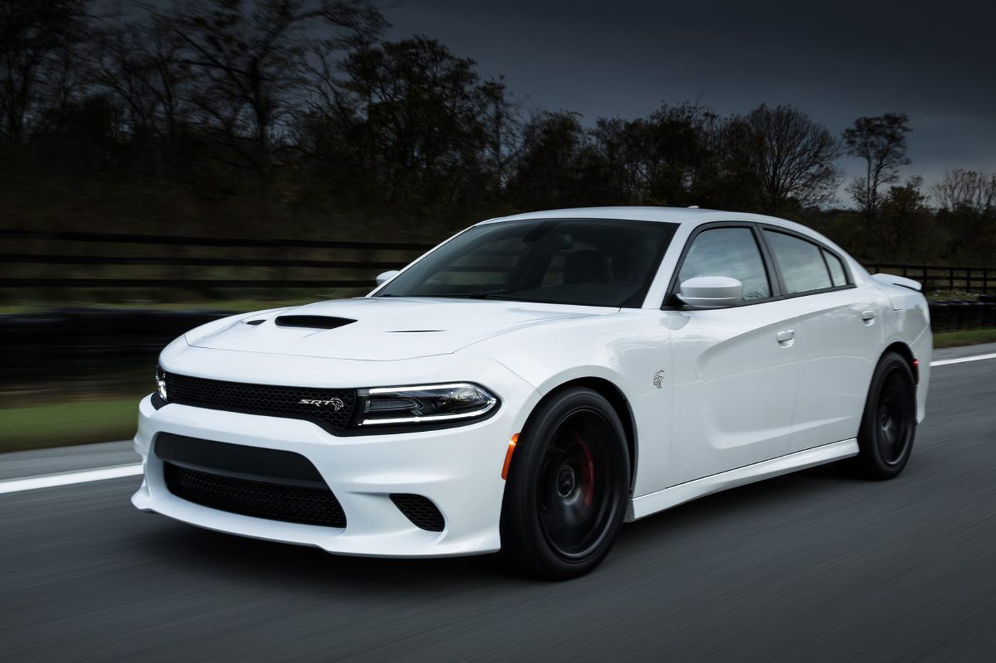 Dodge Charger Hellcat on the highway