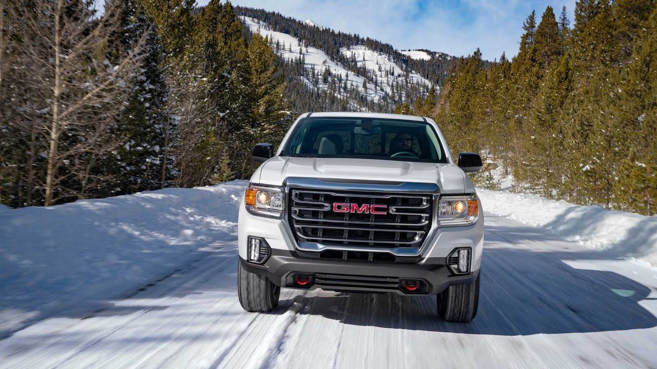 GMC Canyon AT4 on ice road