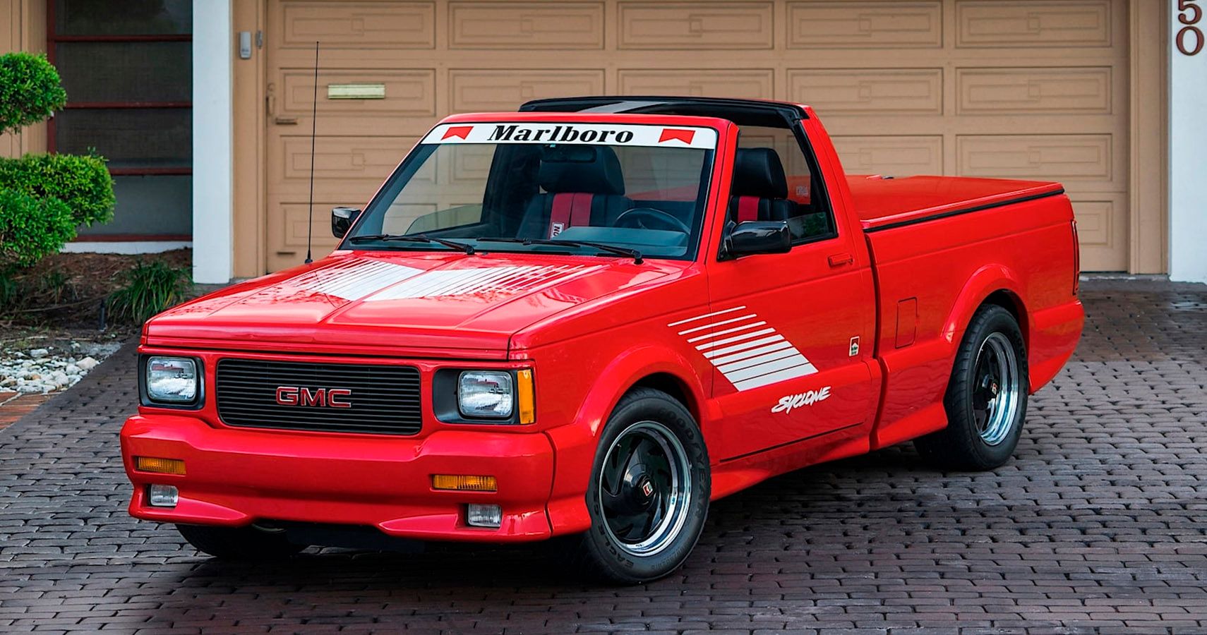 Red GMC Syclone Marlboro Edition Pickup Truck