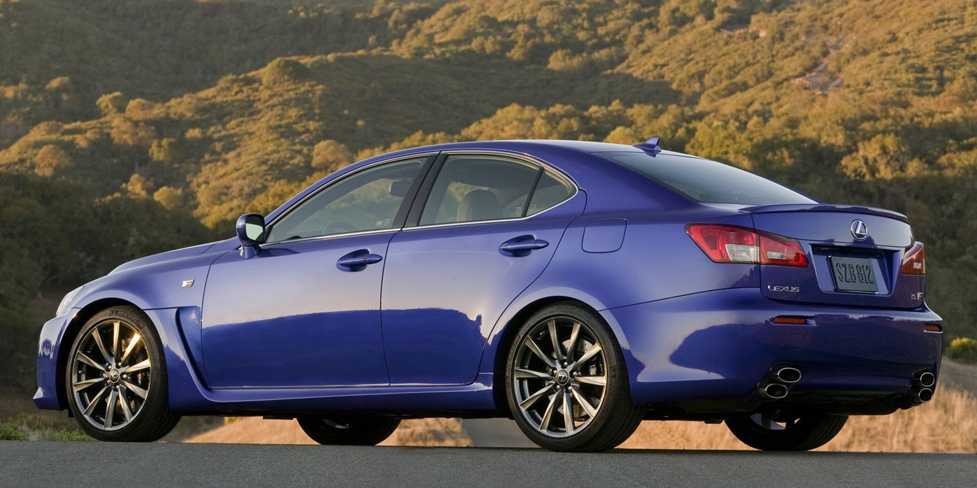 Rear 3/4 view of the Lexus IS F