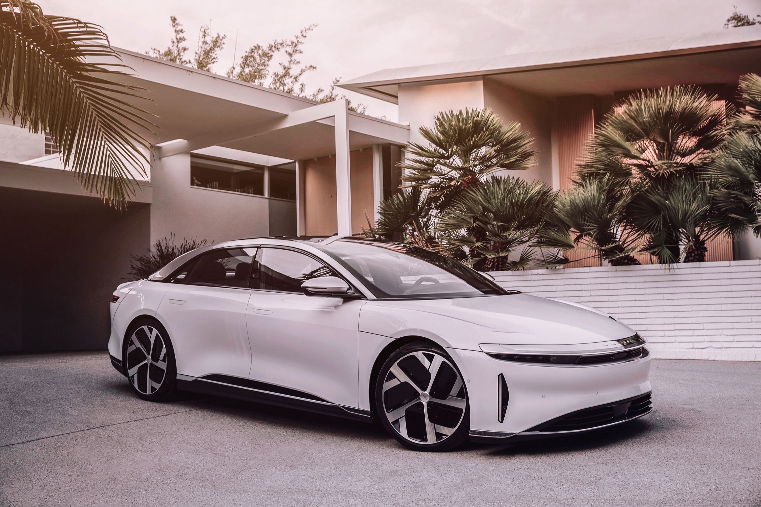 Lucid Air parked outside