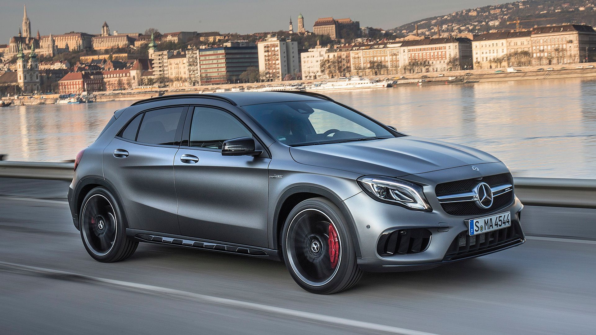 Mercedes-AMG GLA45 on the highway