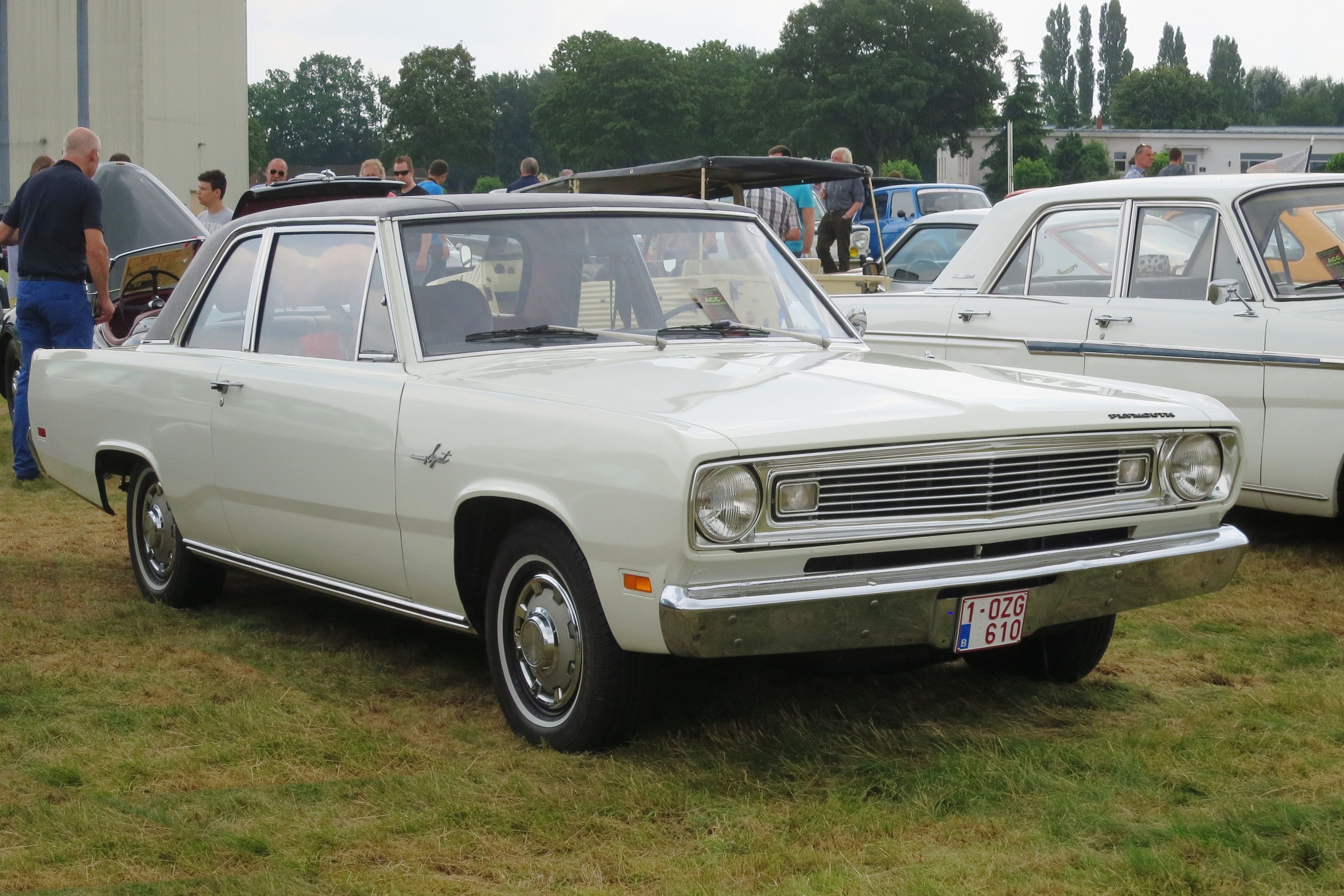 White Plymouth Valiant outdoors