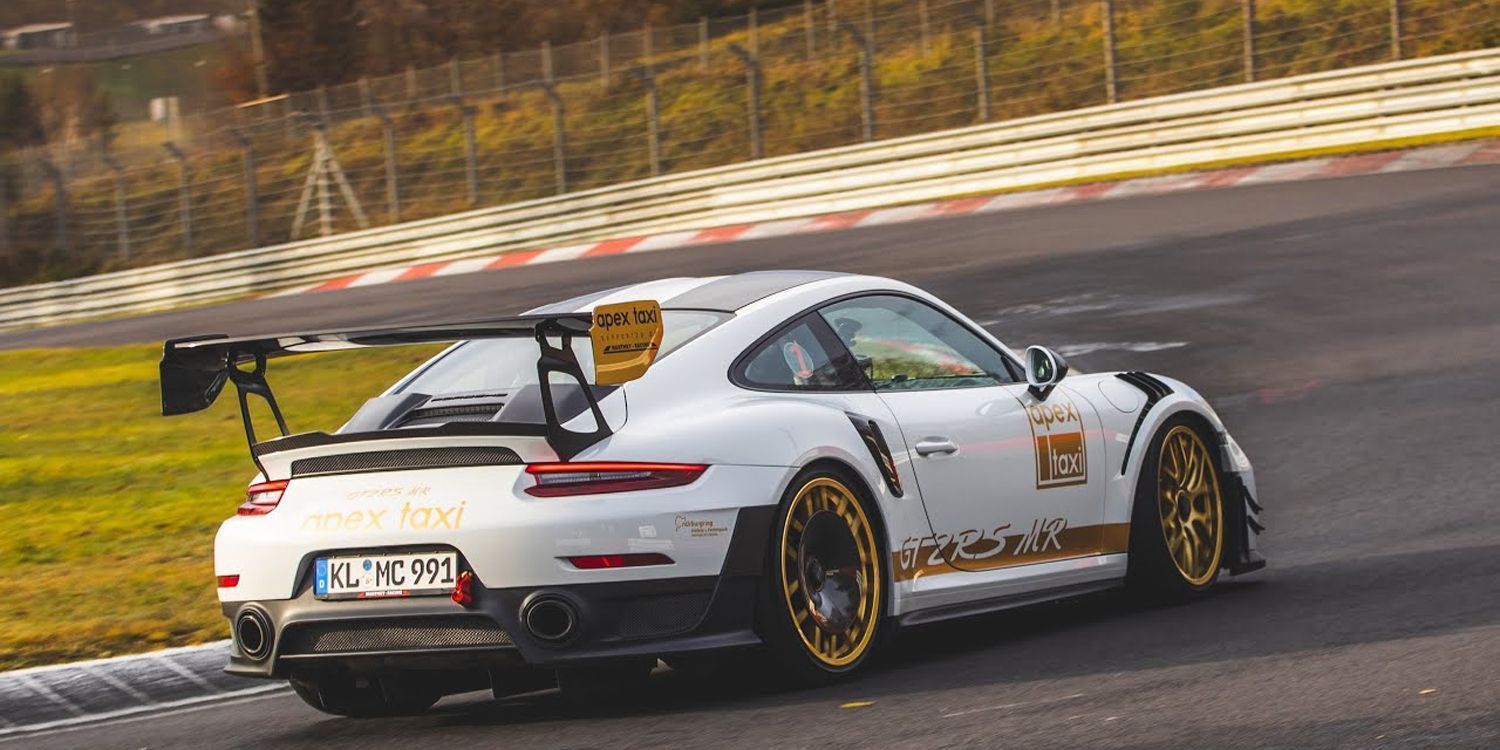 The Apex Taxi GT2RS MR cornering hard porsche 911 gt2rs manthey racing package nürburgring lap record