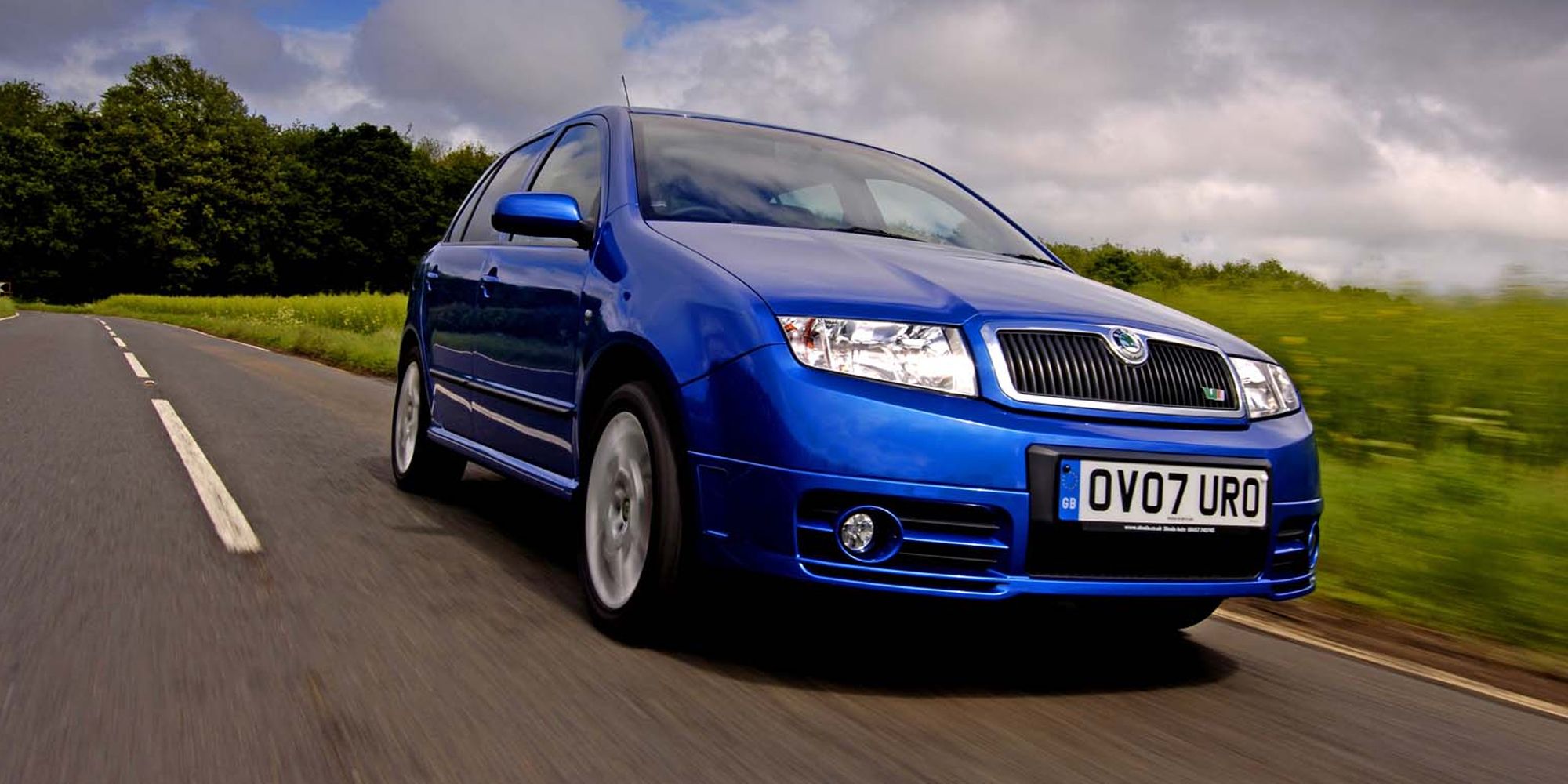 The Fabia RS on the move