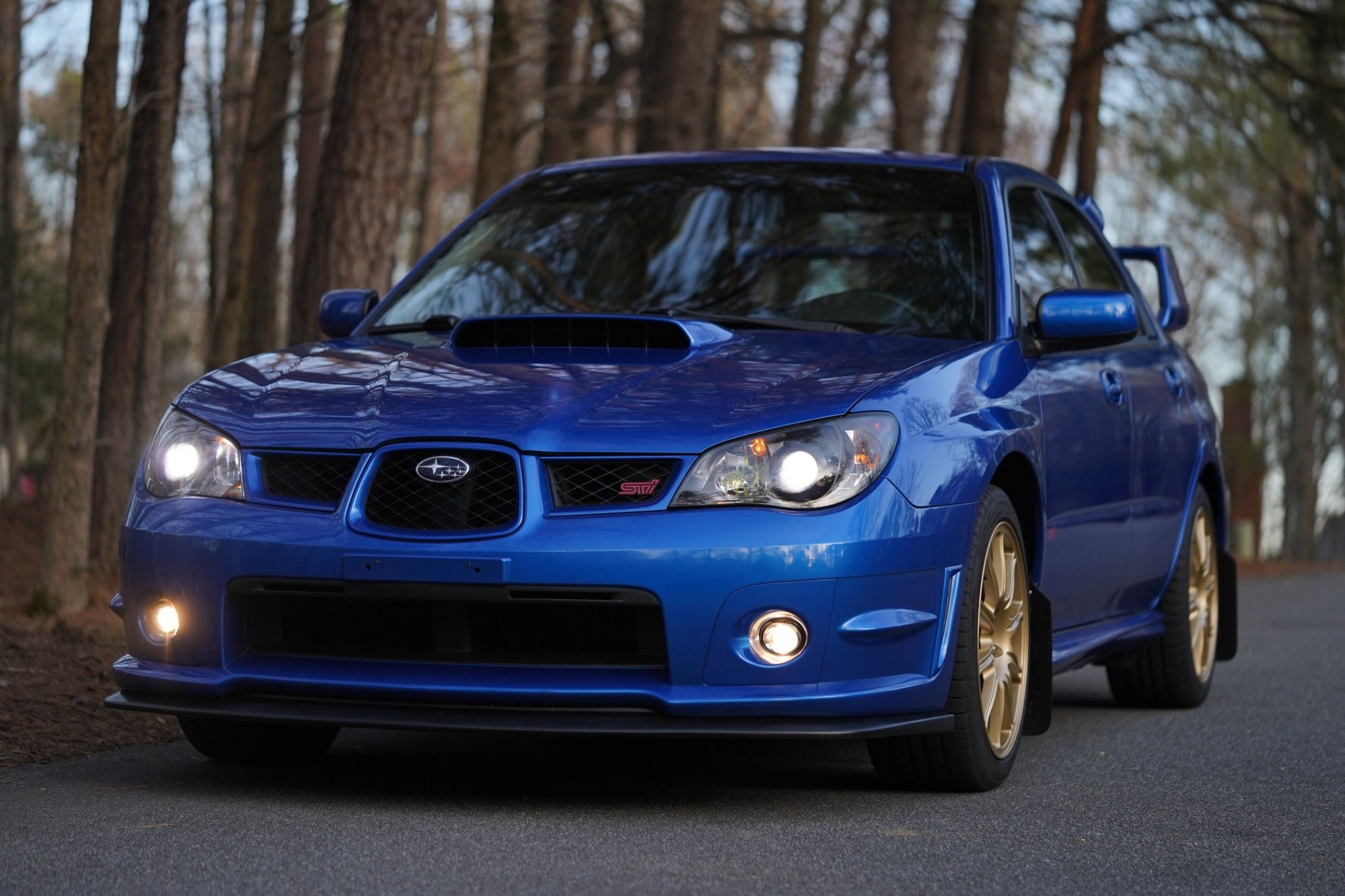 Subaru WRX parked on the road