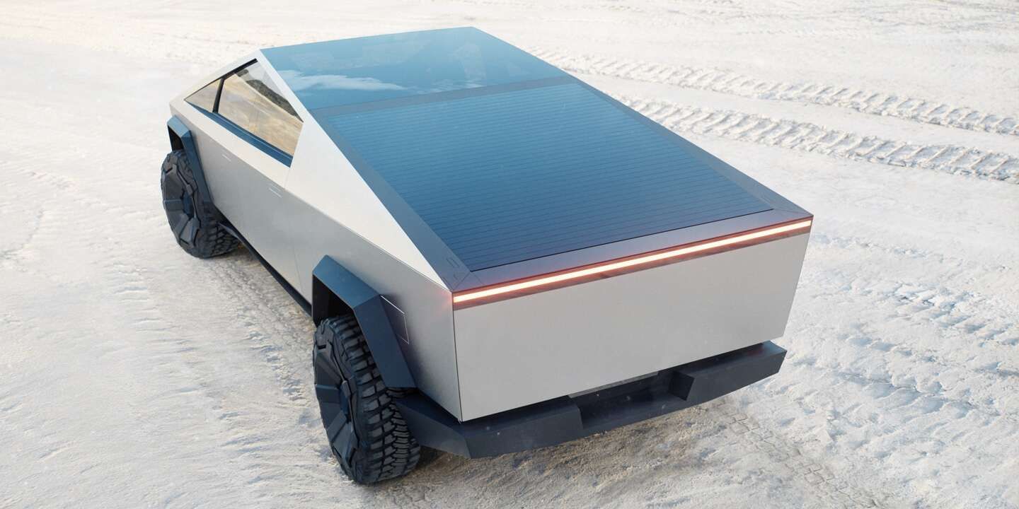 Tesla Cybertruck on ice road