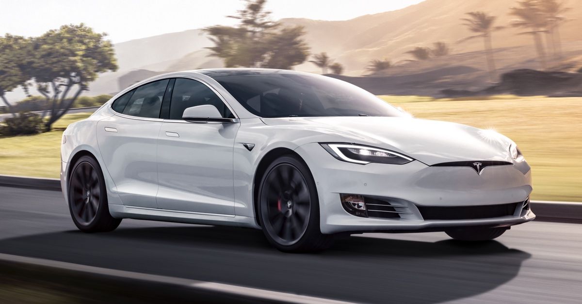 Tesla Model S driving