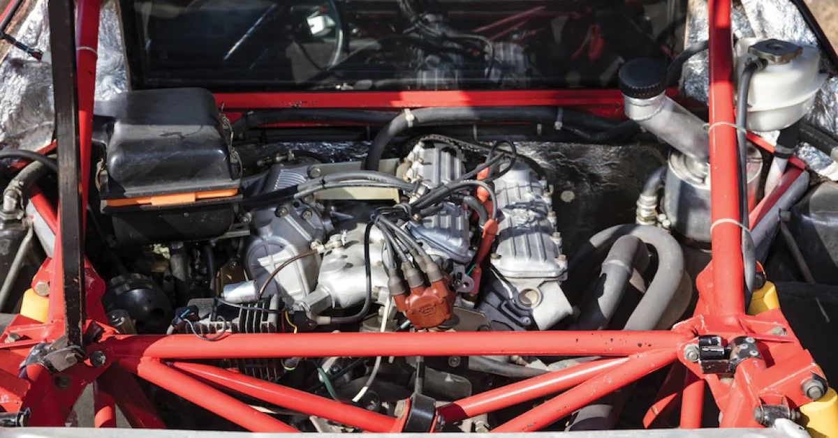 1982 Lancia 037 Stradale mid-mounted engine view