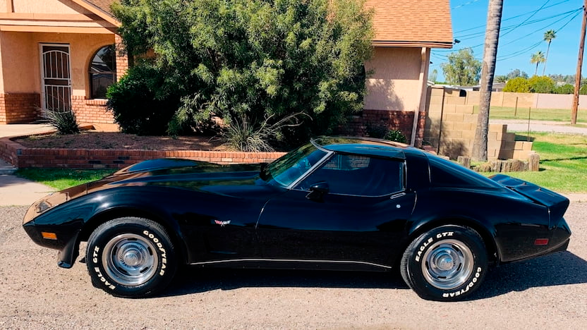 Black 1979-Chevrolet-Corvette - Side  Angle