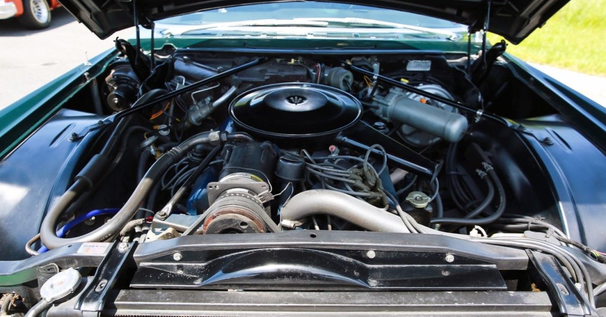 1967 Cadillac eldorado engine bay view