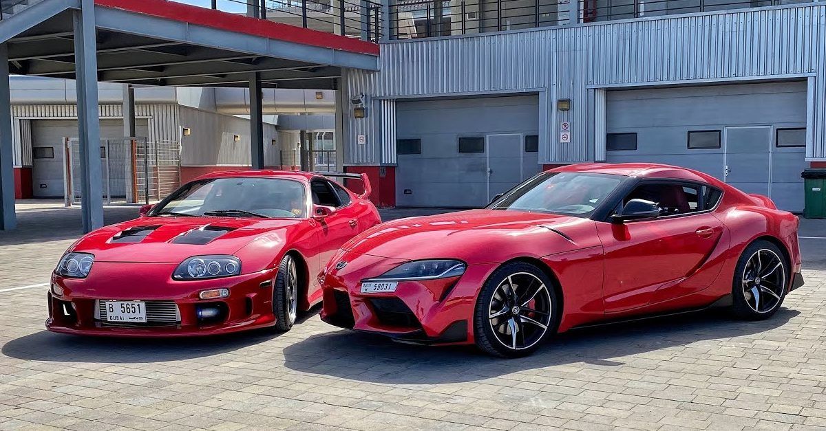 old and new Toyota Supra