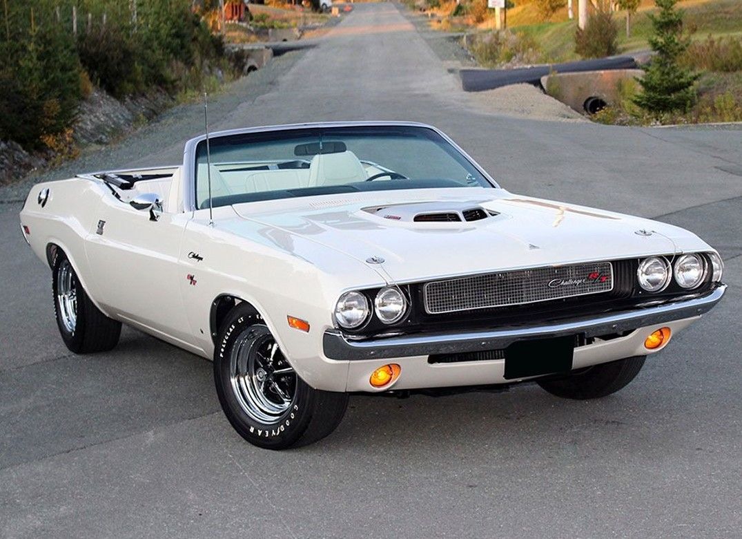 1970 Dodge Challenger R/T Convertible parked on the road