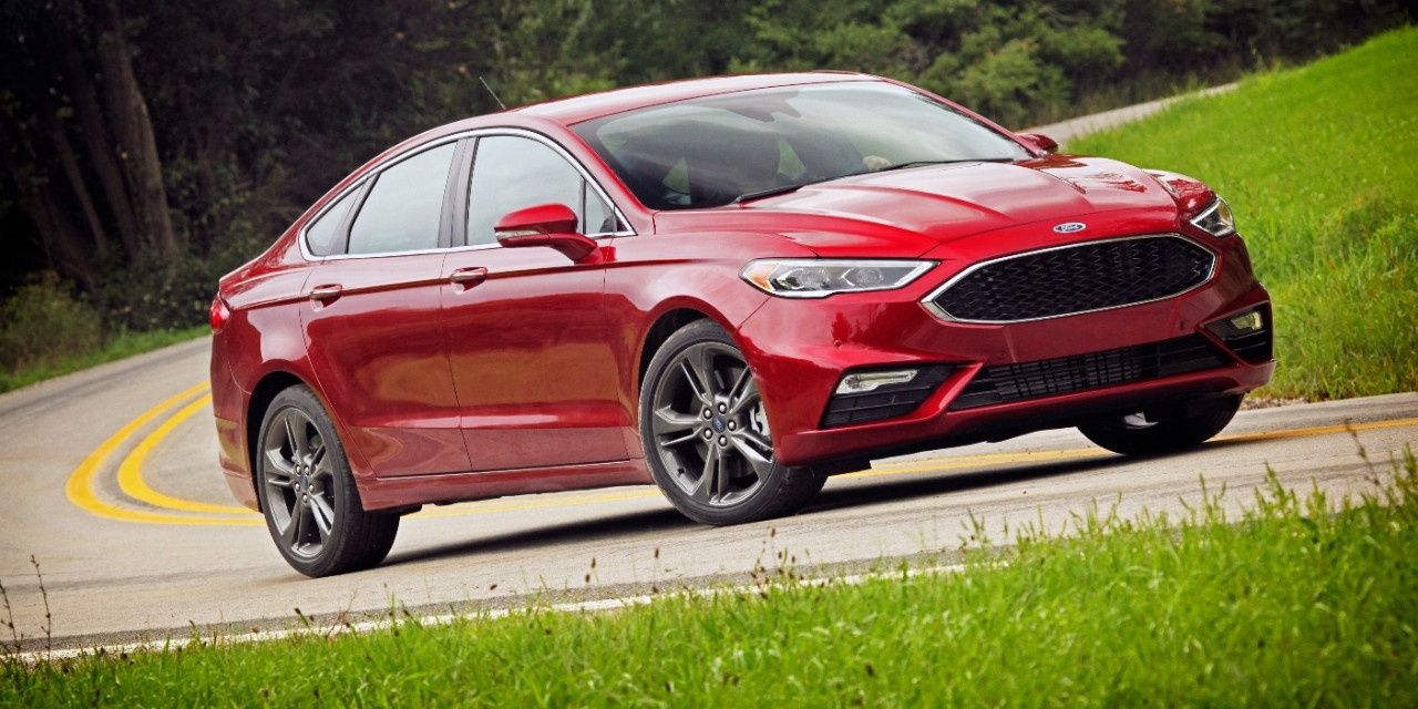 Red 2017 Ford Fusion Sport - Front Quarter