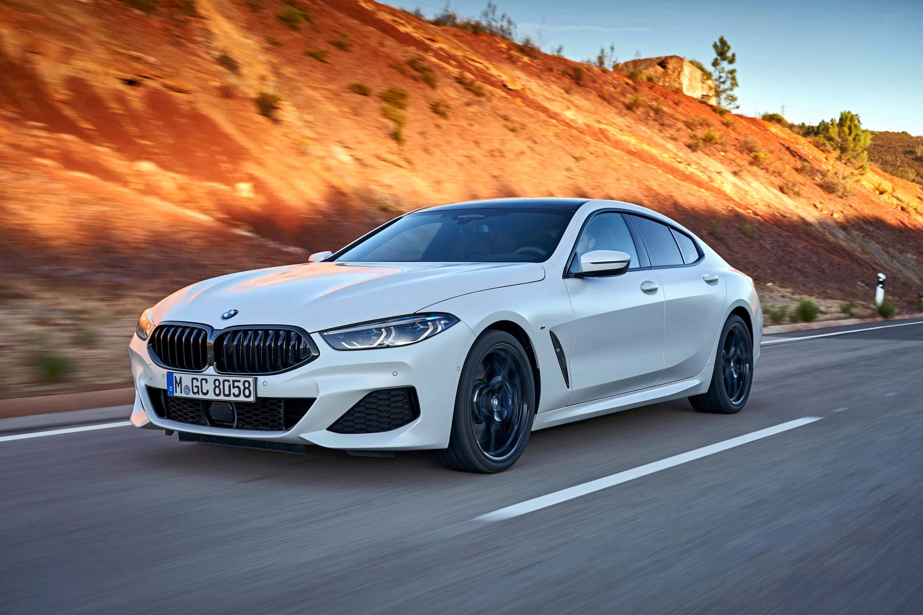 2021 BMW 8-Series on the highway